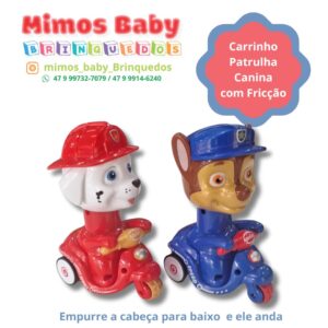 Carrinho Personagem com Fricção , Aperte a cabeça para baixo que ele anda -  Unidade