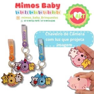 Chaveiro de Câmera com luz que projeta imagem