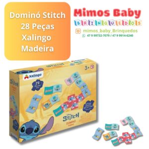 Dominó Stitch 28 Peças Xalingo  Madeira