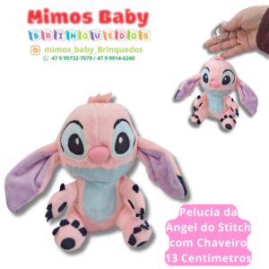Pelucia personagem com chaveiro, 13 Centimetros