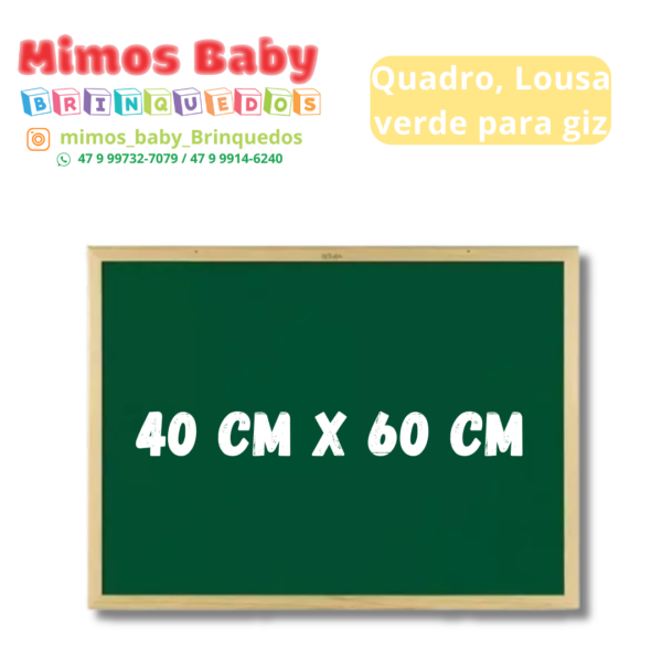 Quadro, Lousa verde para giz