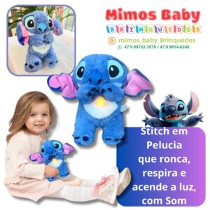 Pelucia que ronca, respira e acende a luz, com Som