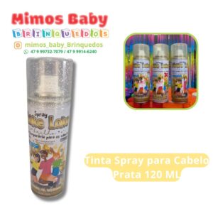 Tinta Spray para Cabelo Prata 120 ML