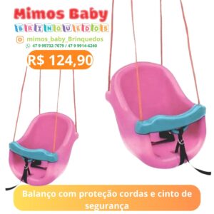 Balanço com proteção cordas e cinto de segurança