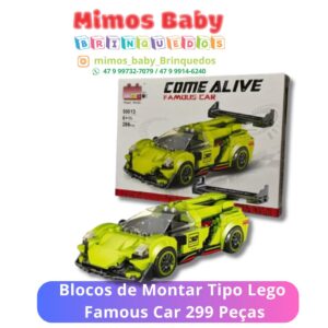 Blocos de Montar Tipo Lego  Famous Car 299 Peças
