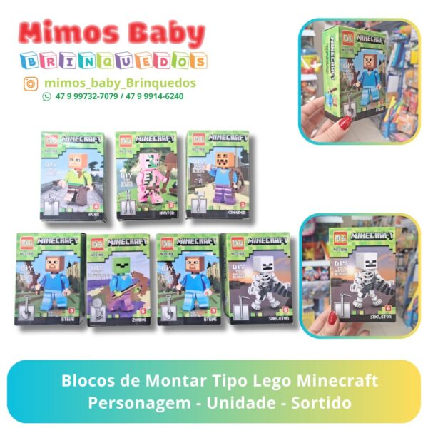 Blocos de Montar Tipo Lego Personagem - Unidade - Sortido