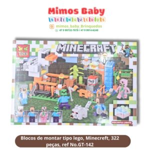 Blocos de montar tipo lego, 322 peças, ref No.GT-142 (2)