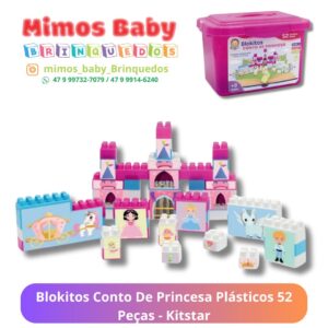 Blokitos Conto De Princesa Plásticos 52 Peças - Kitstar