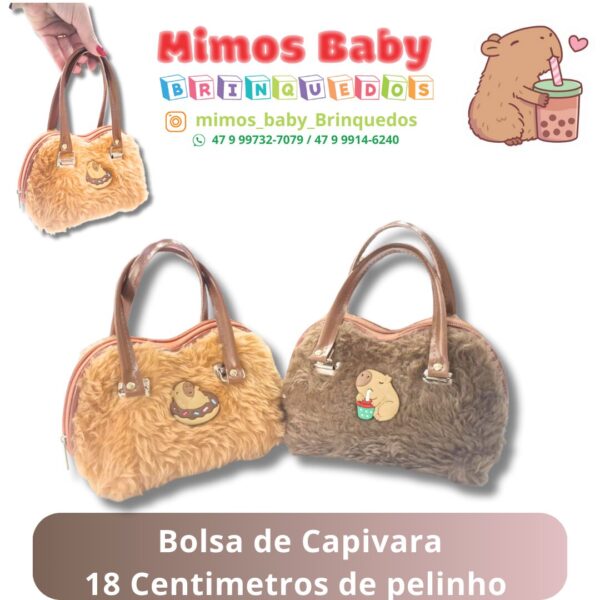 Bolsa de Capivara 18 Centimetros de pelinho