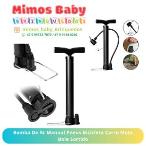 Bomba De Ar Manual Pneus Bicicleta Carro Moto Bola Sortido