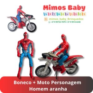 Boneco + Moto Personagem