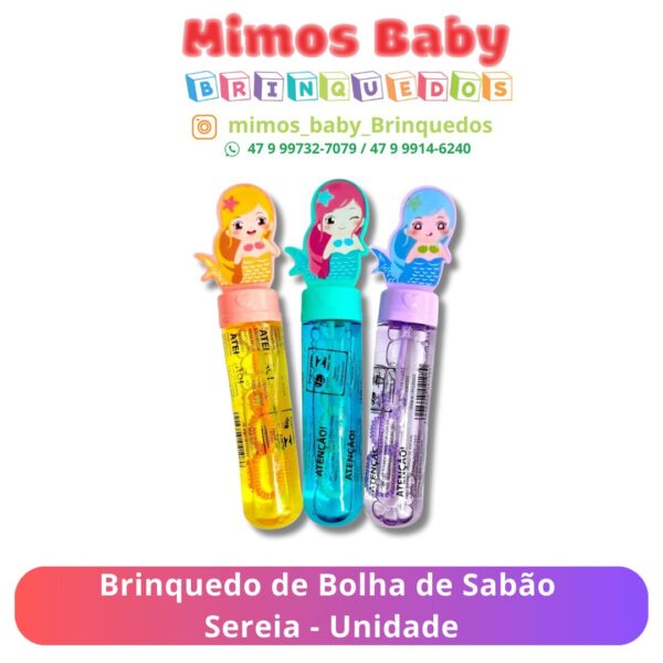 Brinquedo de Bolha de Sabão  Sereia - Unidade