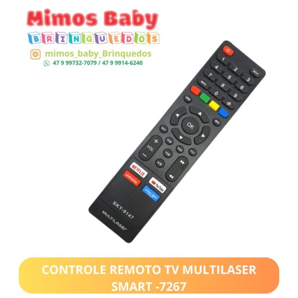 CONTROLE REMOTO TV MULTILASER SMART -7267