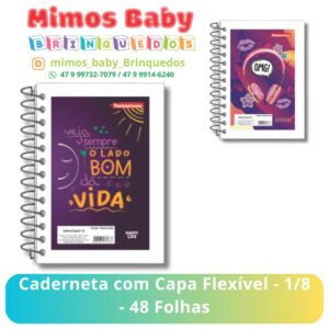 Caderneta com Capa Flexível - 1/8 - 48 Folhas