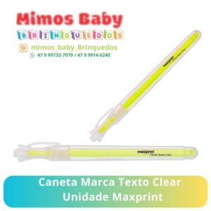 Caneta Marca Texto Clear   Unidade Maxprint