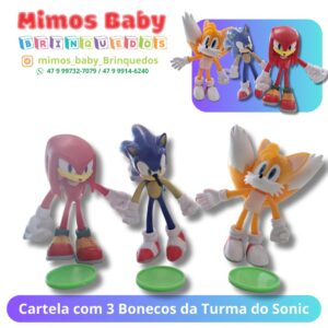 Cartela com 3 Bonecos e acessórios, Personagem