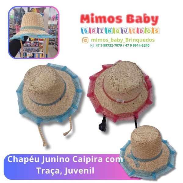 Chapéu Junino Caipira com Traça, Juvenil
