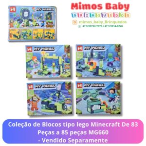 Coleção de Blocos tipo lego Minecraft De 83 Peças a 85 peças MG660 - Vendido Separamente