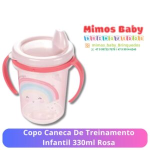 Copo Caneca De Treinamento Infantil 330ml Rosa