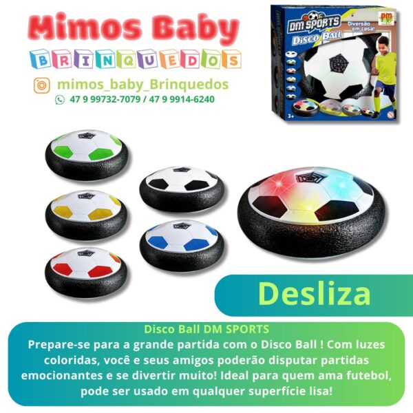 Disco Ball DM SPORTS - Hover Ball com luzes, Desliza