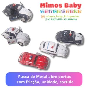 Fusca de Metal abre portas  com fricção, unidade, sortido