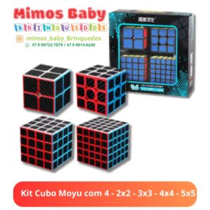 Kit Cubo Moyu com 4 - 2x2 - 3x3 - 4x4 - 5x5
