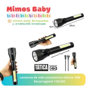 Lanterna de mão automotiva oficina 15W Recarregável 110/220