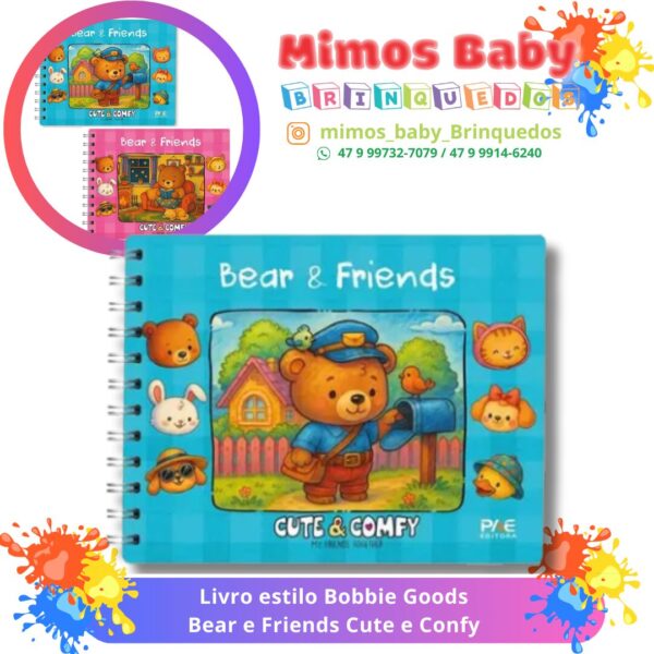 Livro estilo Bobbie Goods Bear e Friends Cute e Confy