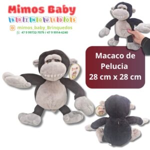 Macaco de Pelucia  28 cm x 28 cm