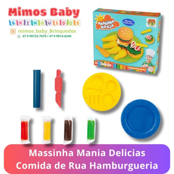 Massinha Mania Delicias Comida de Rua Hamburgueria
