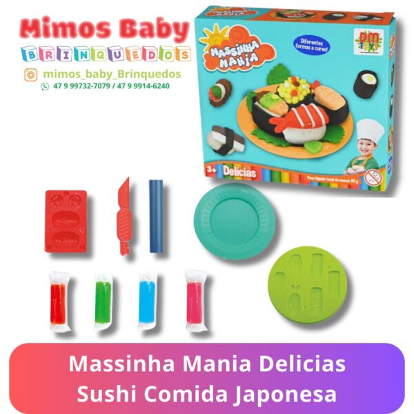 Massinha Mania Delicias Sushi Comida Japonesa