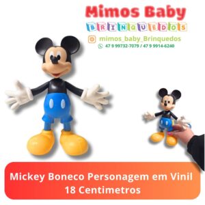 Mickey Boneco Personagem em Vinil  18 Centimetros