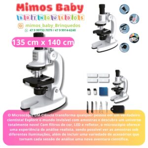 Microscópio DM Ciência Com filtros de cor, LED e refletor