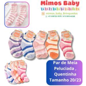 Par de Meia  Peluciada , Quentinha Tamanho 20/23