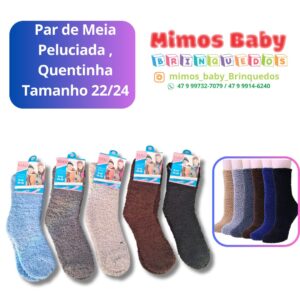 Par de Meia  Peluciada , Quentinha Tamanho 22/24