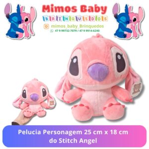 Pelucia Personagem 25 cm x 18 cm do Stitch Angel
