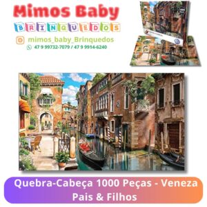 Quebra-Cabeça 1000 Peças - Veneza Pais & Filhos
