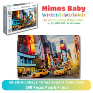 Quebra-cabeça Times Square New York 500 Peças Pais E Filhos