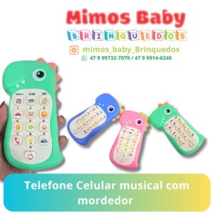Telefone Celular musical com mordedor