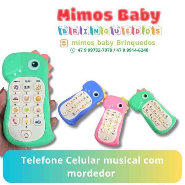 Telefone Celular musical com mordedor