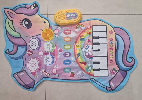 Tapete Teclado Musical , Super interativo  80 cm x  64 cm Unicornio - Image 2