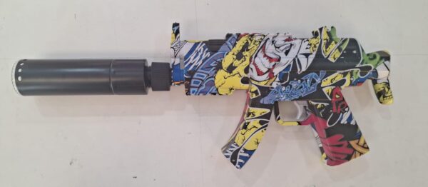 Arma automática recarregável de bolinha de gel, Com luzes quando atira e laser - Image 2