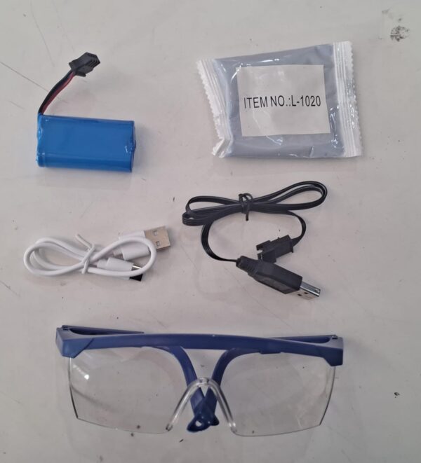 Arma automática recarregável de bolinha de gel, Com luzes quando atira e laser - Image 5