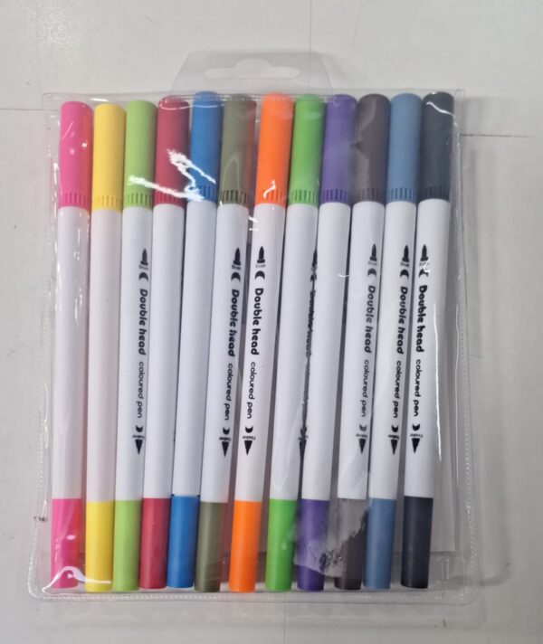 Canetinhas Jojo 12 cores com 2 pontas - Image 2