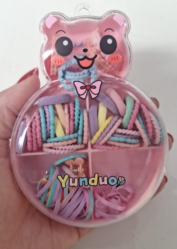 Estojo Urso com acessórios para o cabelo  Unidade - Image 3