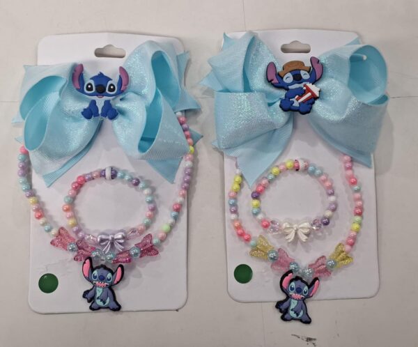 Kit com 1 laço para o cabelo , colar + pulseira - Image 2