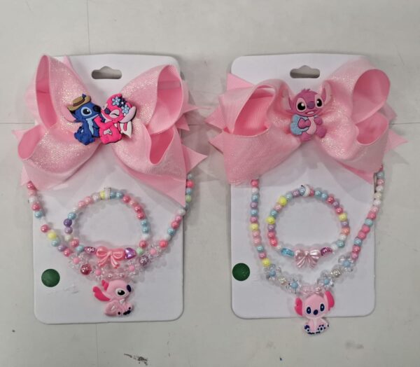 Kit com 1 laço para o cabelo , colar + pulseira - Image 3