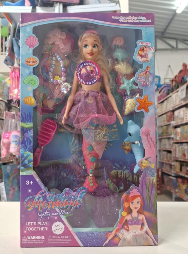 Boneca Sereia com Luz  28 Centimetros - Image 2