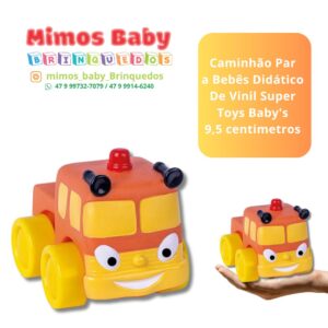 Caminhão Par a Bebês Didático De Vinil Super Toys Baby's 9,5 centimetros