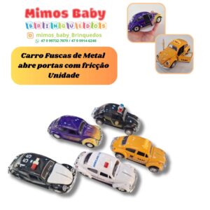 Carro Fuscas de Metal  abre portas com fricção Unidade